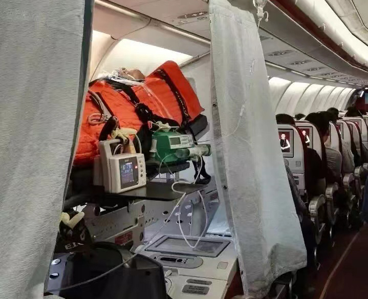 广州跨国医疗包机、航空担架